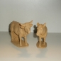Ochs und Esel 15-16 cm  natur