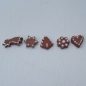 Lebkuchen 5-teilig, für die Puppen- oder Weihnachtsbäckerei