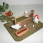 Futterstelle für Hahn und Huhn