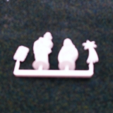 Kleine Familie mit Stern aus Legno
