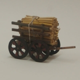 Strohwagen mit Holzraeder
