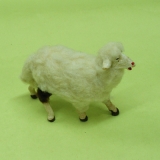 Wollschaf weiss mit kleinen braunen Flecken  (Handarbeit)