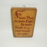 (Für heute Brot) Spruchbrett