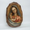 Holzbild (Maria mit Kind) Handarbeit , in wunderschöner dezenter Bemalung
