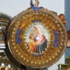 Dekokugel (Maria mit Kind) Seidenbild, in liebevoller Handarbeit hergestellt