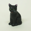 Katze sitzend, schwarz, Material: Legno
