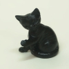 Katze aus Leichtkunststoff, schwarz, sitzend