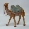 Kamel stehend mit blauer Decke
