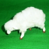 Wollschaf äsend (Echte Handarbeit)