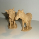 Ochs und Esel 15-16 cm  natur