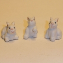 3er-Gruppe weiße Hasen ca. 2 cm