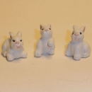 3er-Gruppe weiße Hasen ca. 2 cm